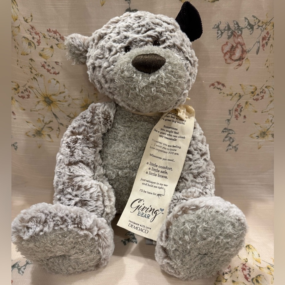 DEMDACO Giving Collection Plush Soft Tan(ish) Bear Handmade 2010